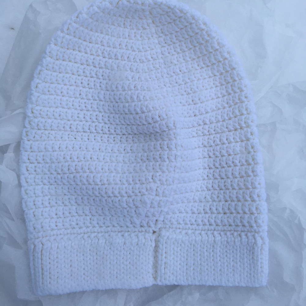 Super Oversized Crochet Adult Hat /White
